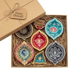 Hand-Painted Clay Diyas